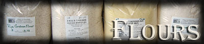 Paul's Grains' listing of flours